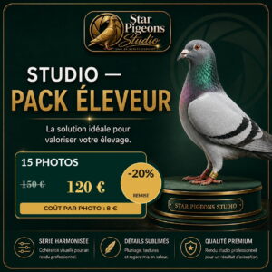 Pack eleveur de Star-Pigeons Studio : nombre de photos, prix et coût par photo